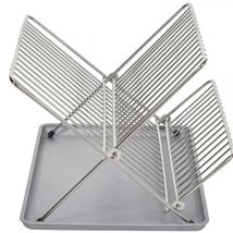 Escurreplatos Cromado Plegable C/bandeja Gris 89042 Sauvic