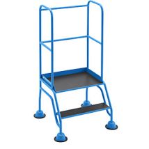 Eurokraft – Scala a palchetto mobile con piattaforma e gradini – Larghezza piattaforma 602 mm, Altezza 500 mm, Peso 26,1 kg