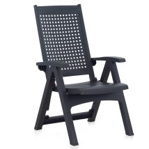 Poltroncina Da Spiaggia 5 Posizioni In Metallo Antracite