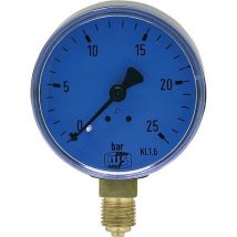 Manometre Reducteur De Pression Hydraulique Sans Amorti Glycerine 0-25bar 63 Mm 1/4" Dessous"