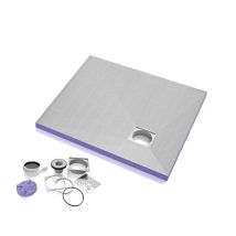 Jackon Insulation - Jackon Plato De Ducha Alicatable Aqua Descentrado 1200x1200x40 Mm Con Sifón Horizontal (4512095 + 4512007)