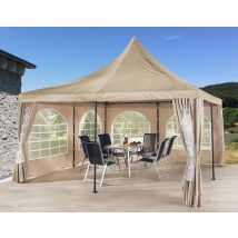 Quick-Star Toldo Ersatzdach 4x4m para Pabellón Sahara – 100% Poliéster – Color Arena – Ideal para Sombra en Exteriores