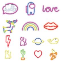 Forever - Neon Led Zeichen Licht Usb Led Licht Home Leuchtschild Nachtlicht Be Happy-pink