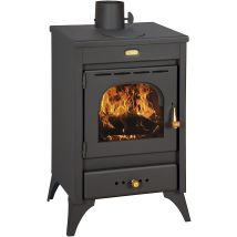 Holzofen KIR9 12 kW Beheizbares Volumen 220 m³ Rauchabzug 13 cm Stahlkonstruktion Gewicht 71 kg Abmessungen 46 x 38 x 75 cm