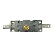 Cerradura central para puerta persiana – Hierro – Latón – Ø25 mm – 486 g – Acabado: Latón pulido