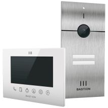 Bastion Video Türsprechanlage – 7 Zoll Touch-Farbdisplay – 800 x 480 Pixel – Edelstahl – 2 Familienhaus – PoE – 120° Blickwinkel