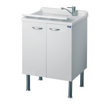 Negrari - Weiss Waschbecken Mit Schrank 60x50 Cm Mod. Eco