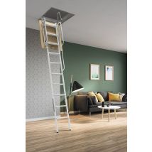 Klapptreppe für Dachboden 50x100cm Höhe 300cm – 10 Stufen – Stahl