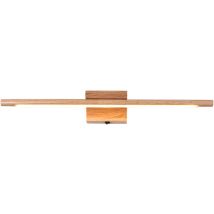 Lámpara De Pared Led Moderna Para Interiores Con Espejo De Baño De Madera Y Interruptor, Resistente Al Agua Ip44.