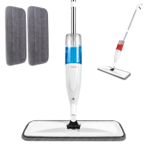 Balai Serpillière Spray Avec Réservoir 300 Ml Et 2 Mop Microfibres Nettoyage Sols