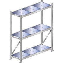 Schulte Estantería de carga 500 kg 2250 mm 2000 mm 1000 mm 3 niveles acero galvanizado