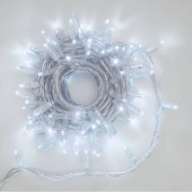 Guirlande Lumineuse 10m Extensible 96 Led Blanc Froid 8 Programmes Cable Transparent 24v Lotti