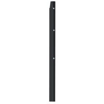 Grauer Zaunpfahl aus kunststoffbeschichtetem Stahl – 5 Löcher – 120 cm hoch – CE-zertifiziert