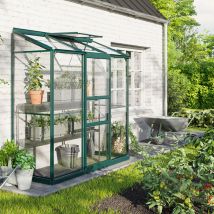 Vitavia - Anlehn-gewächshaus 'ida 1300', Smaragd Grün, 1,3 M², 3 Mm Esg