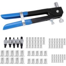Kit Per Rivetti Manuali Ad Alte Prestazioni Con Pistola Per Rivetti Ciechi + 85 Dadi Per Rivetti Inclusi M3 M4 M5 M6 M8 In Alluminio