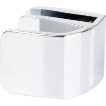 Glastürgriff Square, Glas 4-6 Mm 32,5x26 Mm, Zink Verchromt