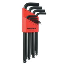 Bondhus Set Di Chiavi Allen A Testa Sferica 10 Pezzi Rosso