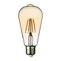 Lámpara E27 ST64 4W 2200°K dorada – Ø64 x H142 mm – 360 lm – Vidrio dorado