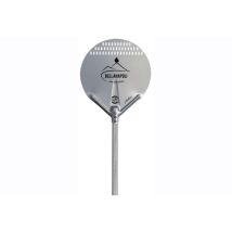 Pizzaofen Zubehör – Aluminium Pizzaschaufel 65 cm – Durchmesser 36 cm – BELLANAPOLI