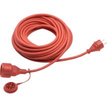 Meister - 7435070 - Prolunga In Gomma Con Protezione Da Contatto, Per Esterni, Classe Di Protezione: Ip44 25 M Rosso