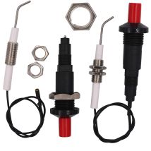Set Mit 2 Piezozündern Für Gasgrills – Mit Druckknopf – Universelle Keramikelektrode Mit Gewinde – 30 Cm