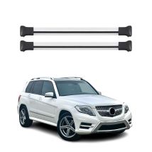 Omac Barres De Toit En Aluminium Pour Mercedes Glk X204 2008-2015 – Tüv / Din 75302:2019 – Charge Max 75 Kg – 2 Barres Argent