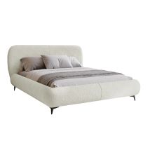Arredamento1 - Lit Clovis 119, Coral 15, Double, 180x200, Tapisserie, Sommier À Lattes, 213x225x111cm