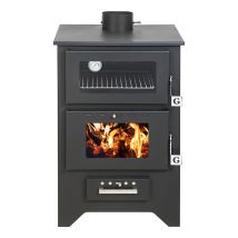 Divina Fire - Holzofen 'apollo' 14,8 Kw Aus Stahl H 91 Cm Made In Europe