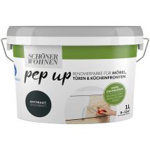 Schoner Wohnen - Schöner Wohnen Farbepep Up Für Möbel, Türen + Küchen 1,0 Ltr. Anthrazit