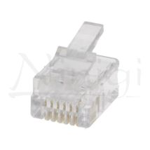 RJ12-Stecker 6P6C – vielseitiger Steckverbinder für Rundkabel und Twisted-Pair-Kabel – 6 Pins – gecrimpt