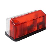 Umrissleuchte eckig 12V/5W für Anhänger – rotes und weißes Licht – Kunststoff – 9,2 x 4,3 x 3,7 cm – E-Zulassung