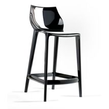 Sgabello Cucina Moderno In Policarbonato Mahi Mahi - Nero Lucido - H 66 Opzioni 2° Scelta