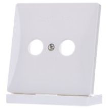 KATHREIN Abdeckplatte 2-Loch 80x80mm Reinweiß RAL 9010 – Edelstahl – 80mm x 80mm x 40mm