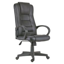 Silla De Escritorio Gitaroria En Color Negro De Polipiel 64x126x55 Cm