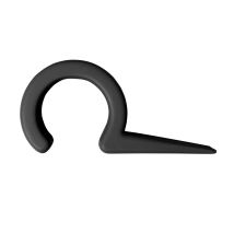 Rei Abnehmbarer Türstopper, Schneckenförmig, Schwarzer Kunststoff, 44 X 24 X 90 Mm Rei