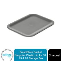 Basket Recycled Plastic Lid For 10, 15 & 20 Storage Box, Charcoal - Smartstore
