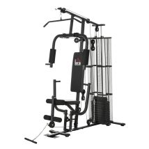 Homcom Stazione Fitness Palestra Multifunzione Per Allenamento A Casa E Professionale, Acciaio 150x110x210cm Nero
