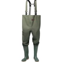 Waders Taglia 42 Pvc Verde Oliva Su Tessuto Portante In Poliestere
