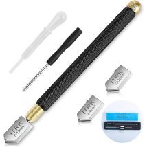 Cortavidrios De 2 Mm A 20 Mm - Herramienta De Corte De Vidrio Tipo Lápiz - Punta De Carburo Para Cortar Vidrio/azulejos