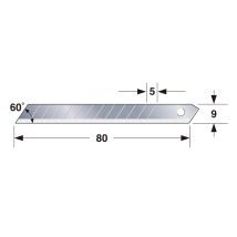 Ersatzklingen Für Cutter 9 Mm Klinge 50 Klingen Für Pappe/leder - Tajima