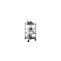 Allibert Credenza a quattro ripiani in vetro ART'ECH – 380 x 380 x 860 mm – Cucina
