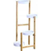 Kesper Supporto Per Fiori Beige E Bianco In Bambù