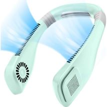 Tragbarer Nackenventilator, Mini-bequemer Nackenventilator, Kühler Luftstrom 360°, 3 Geschwindigkeiten, Starker Wind, Leise, Kleiner, 