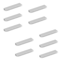 Lot Von 10 Möbelgriffe Picanya, L198mm, 128mm Achsenabstand, Aluminium, Matt Eloxiert - Emuca