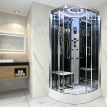 Insignia Quadrant Steam Enclosure Cubicle Shower Cabin 800x800 Platinum Range