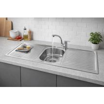 Viandpro Double Drainer Single Bowl Sink - 1500 X 500mm - Satin Finish