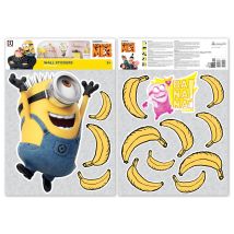 Stickers géants Minions – Décoration enfant – 30 cm x 42 cm – Autocollants repositionnables