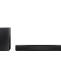 Sharp Ht-sbw121 Soundbar 2.1 Slim Con Subwoofer Wireless, Bluetooth 5.3, Hdmi Arc/cec, 240w, Ottico, Aux, Usb, 55 Cm, Nero