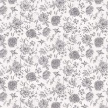 Arthouse Fleur Mono White Grey Floral Wallpaper Glitter Flowers Nature Modern