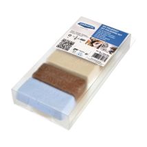 OSBORN Polierset 6-teilig Ø 85/80 mm für Bohrmaschine – Max. Drehzahl 4000 min−¹ – Polieren von Aluminium, Stahl, INOX